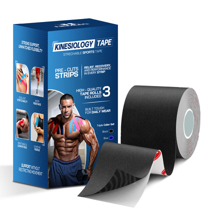 Pre-Cut Elastic Cotton Kinesiology Therapeutic Athletic Sports Tape